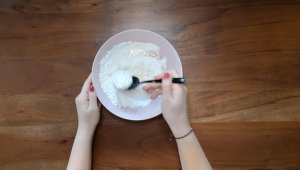 Schritt für Schritt-Bild zum Kürbis Badekugel-Rezept zu Halloween 2